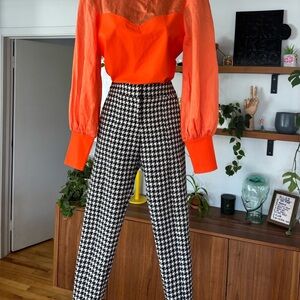 Hugo Boss- Women's Skinny Houndstooth Pants | Size 6